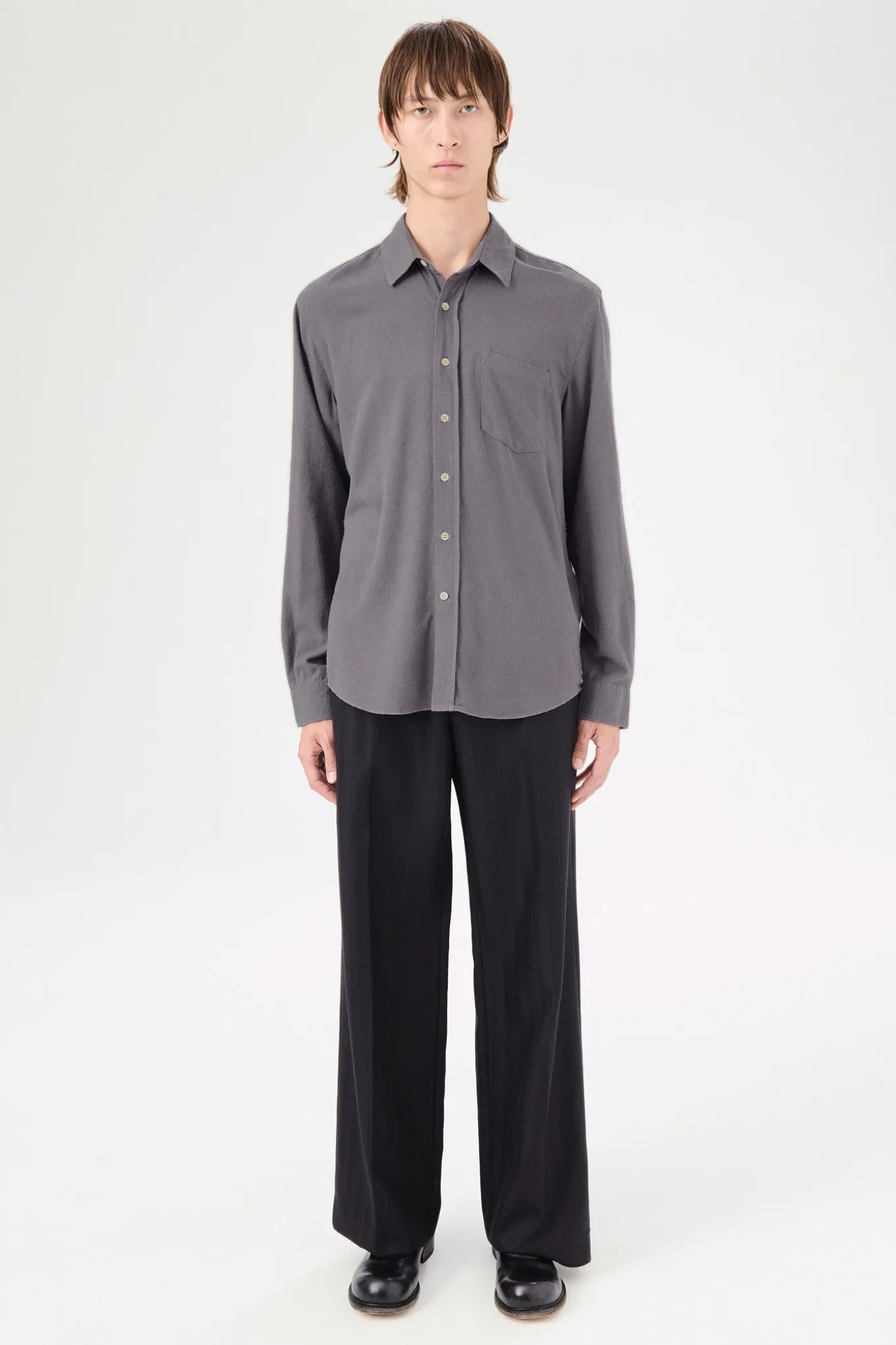 Anthracite Grey Silk Noil