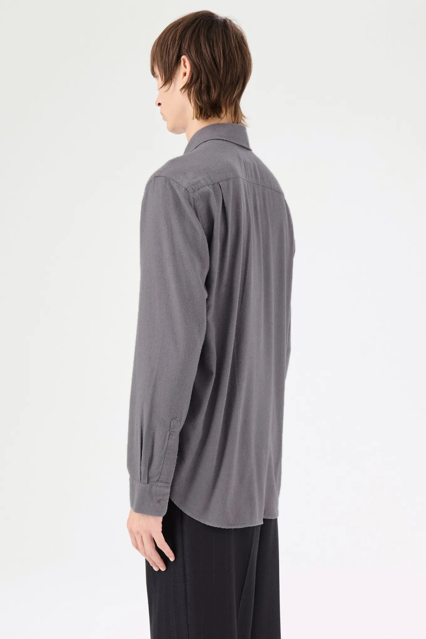 Anthracite Grey Silk Noil