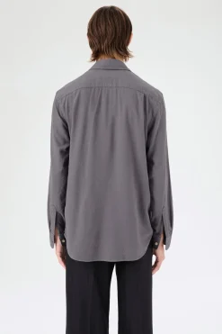 Anthracite Grey Silk Noil