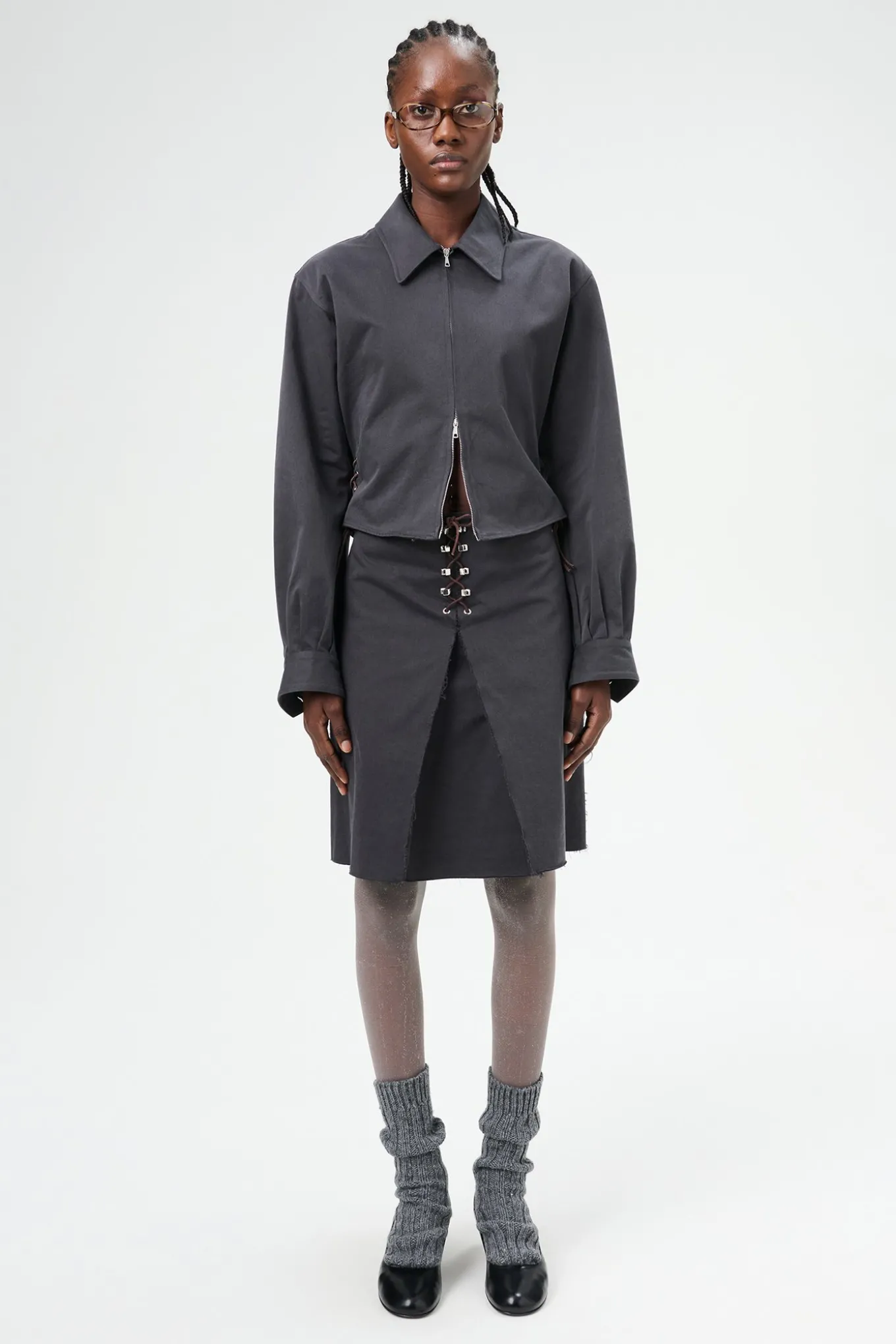 Ash Black Seventies Sateen