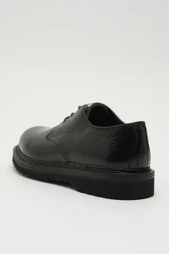 Black Cracked Patent Leather