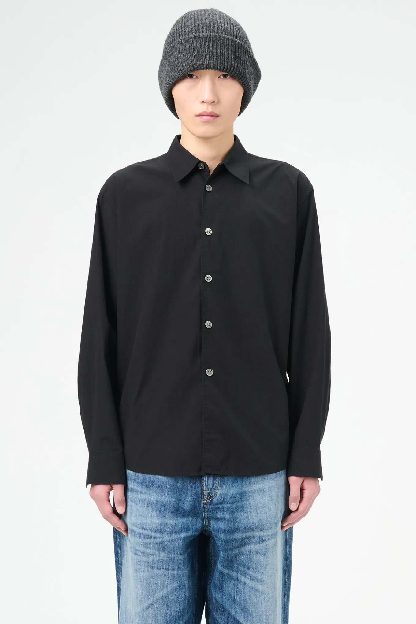 Black Liquid Poplin