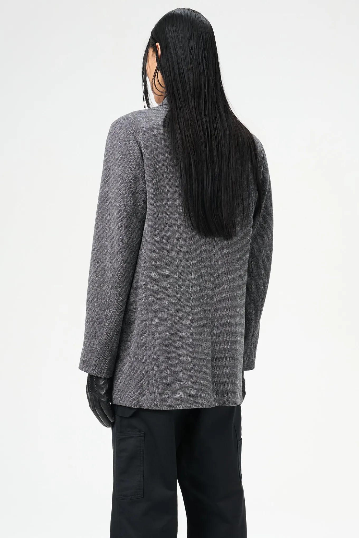 Black TV Static Mouline Wool