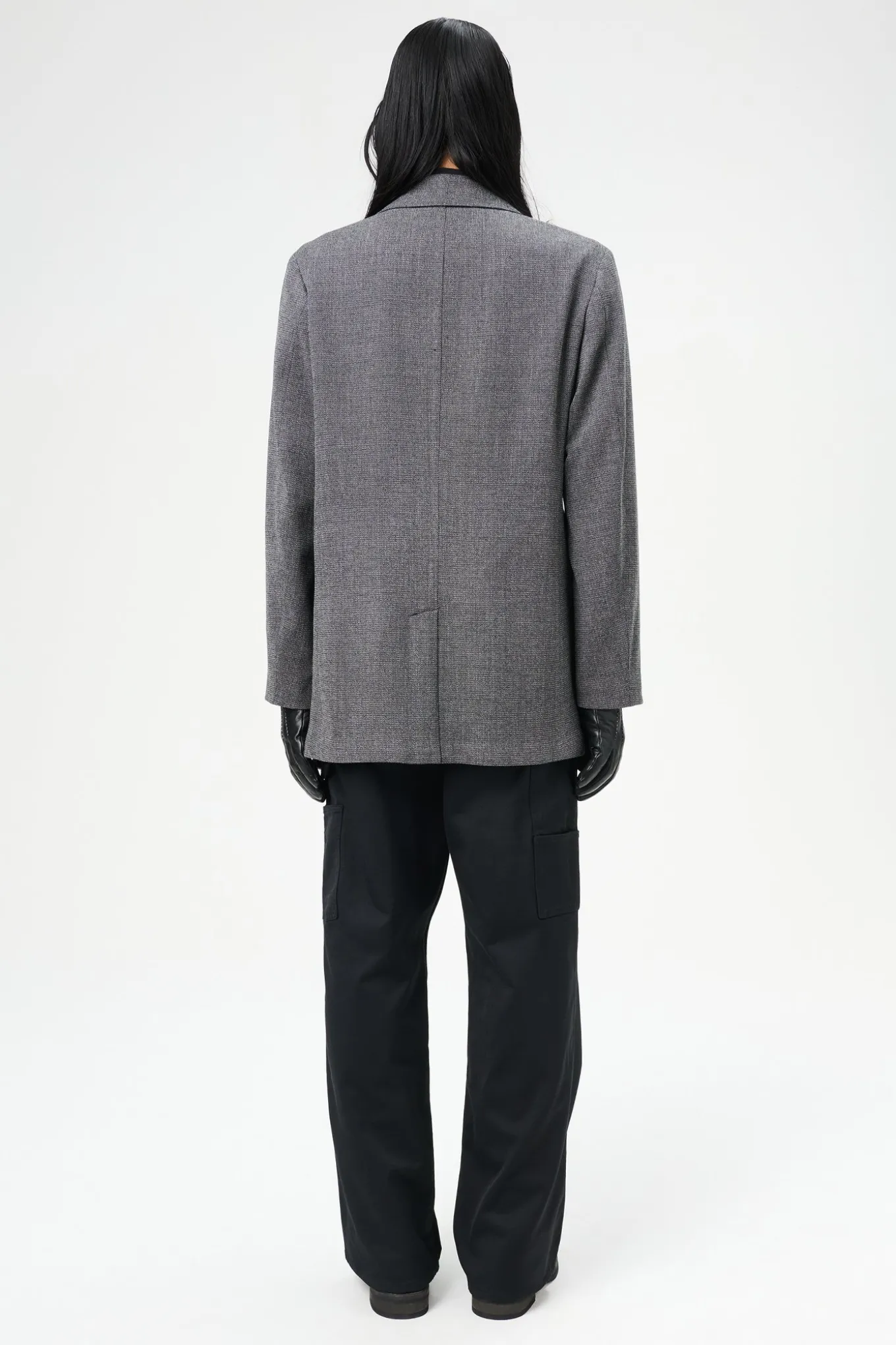 Black TV Static Mouline Wool