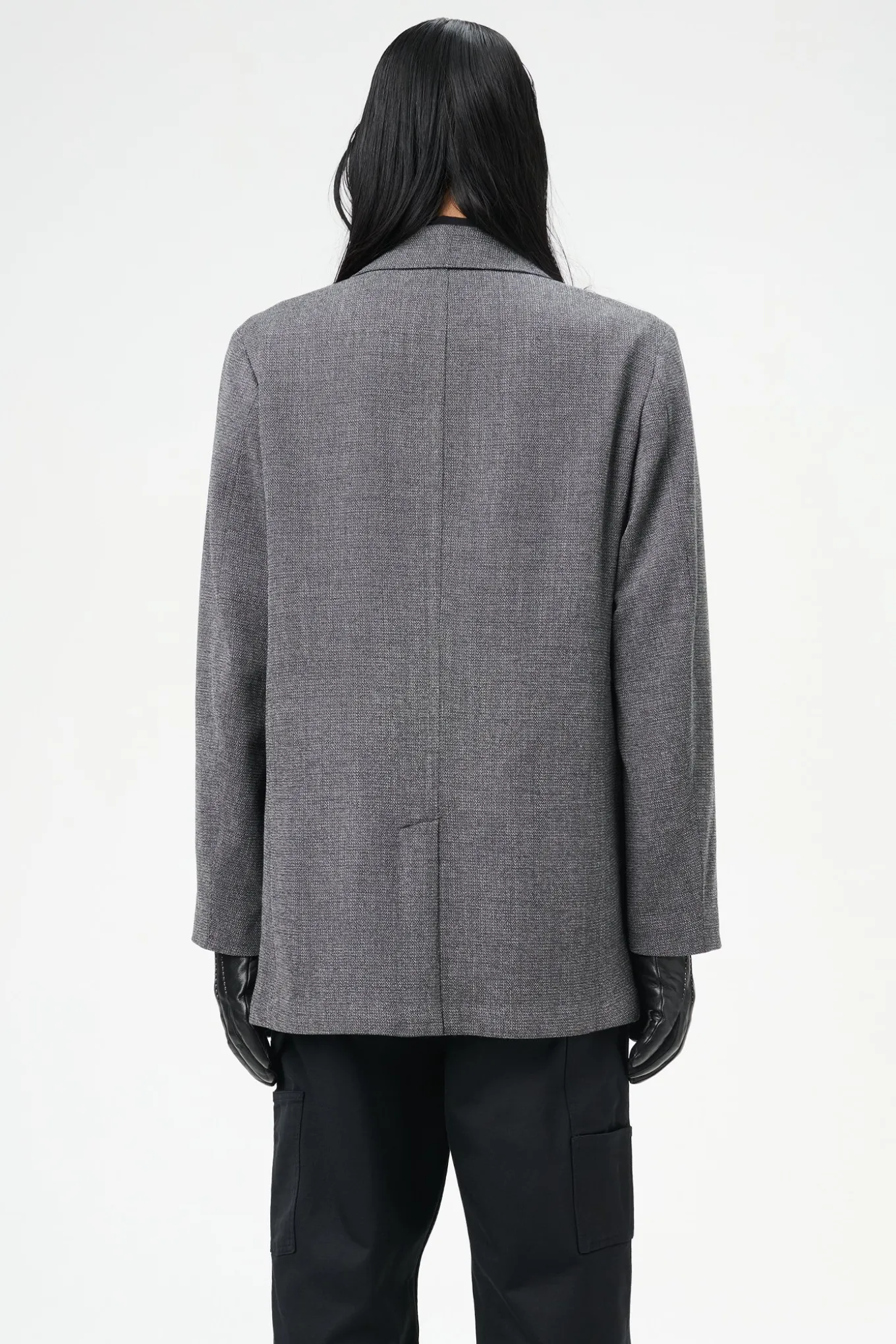 Black TV Static Mouline Wool