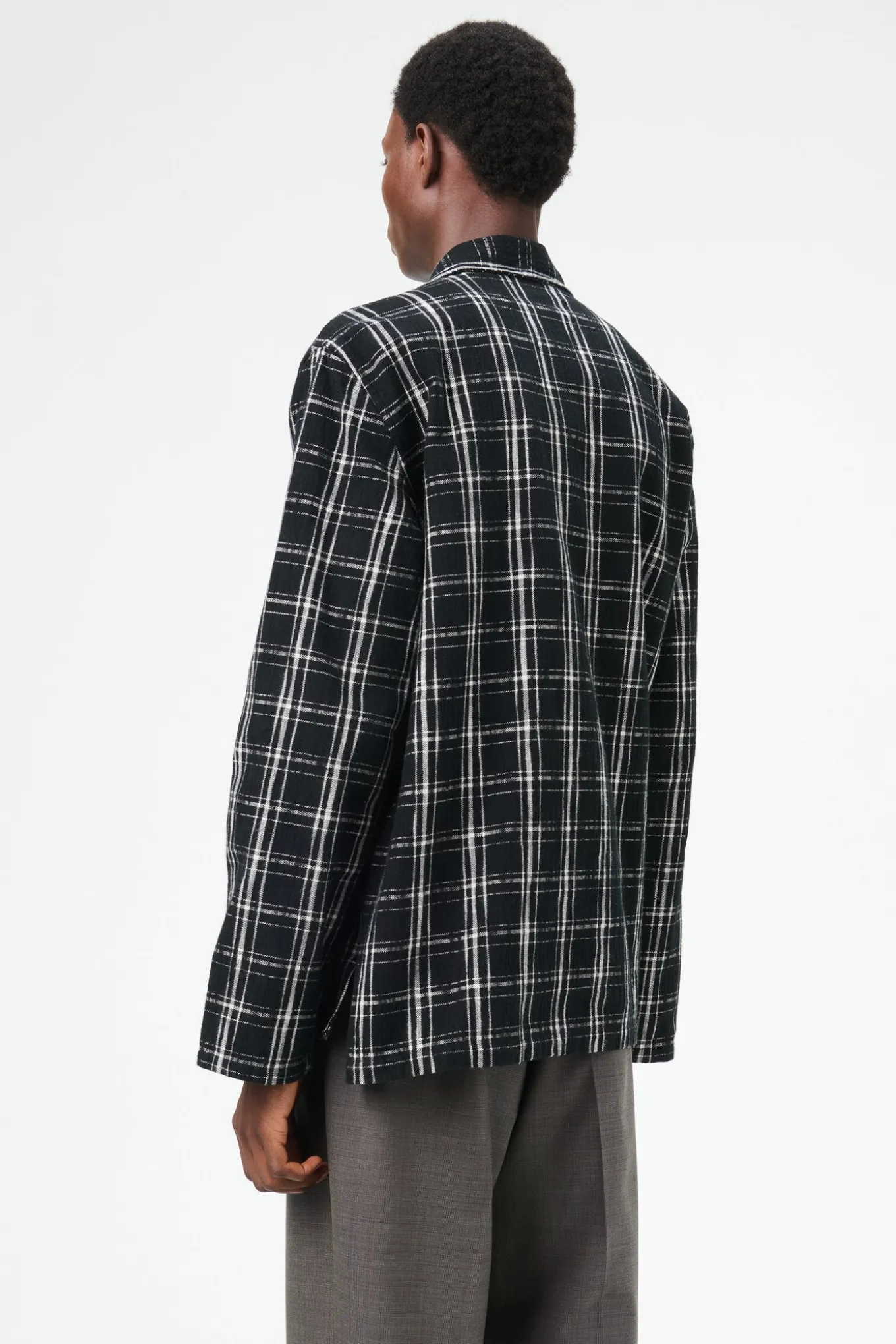 Black/White Helix Flannel