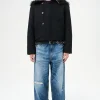 Classic Black Stamped Wool