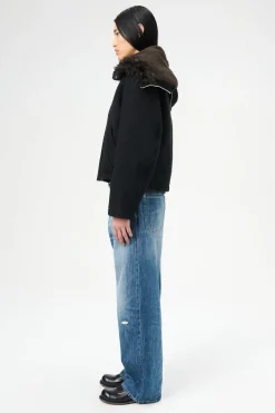 Classic Black Stamped Wool
