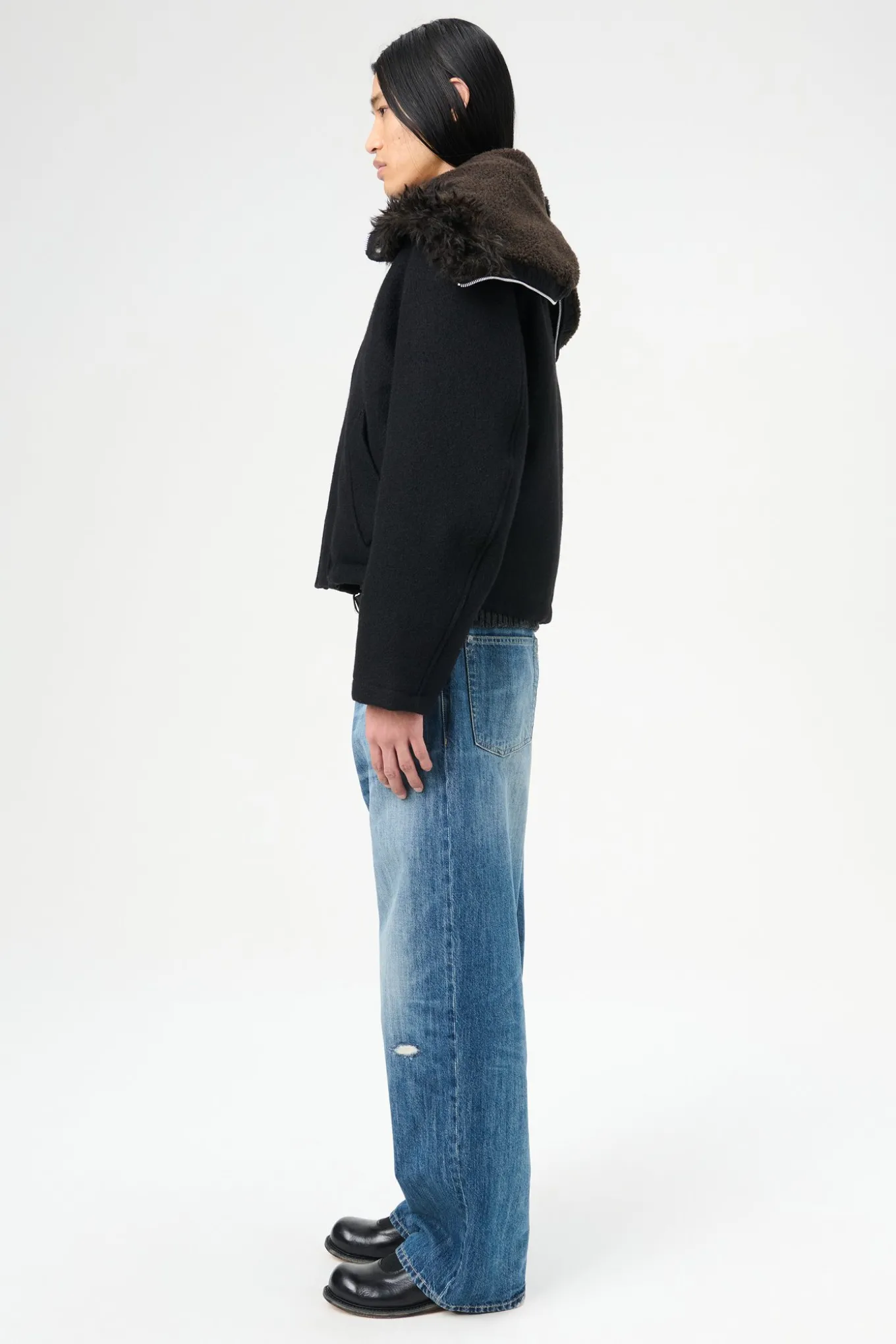 Classic Black Stamped Wool