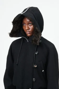 Classic Black Stamped Wool