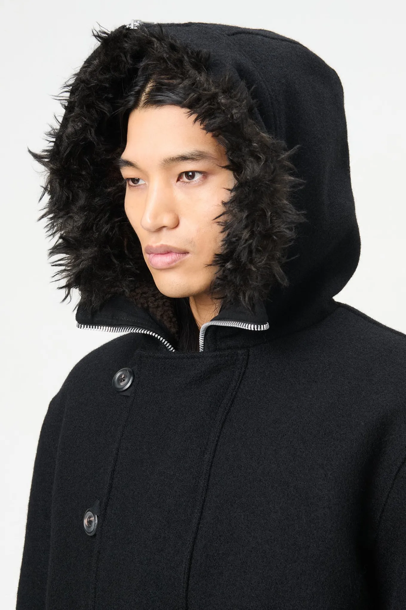 Classic Black Stamped Wool