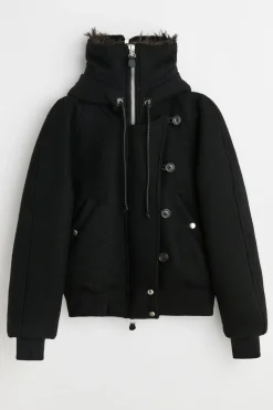 Classic Black Stamped Wool