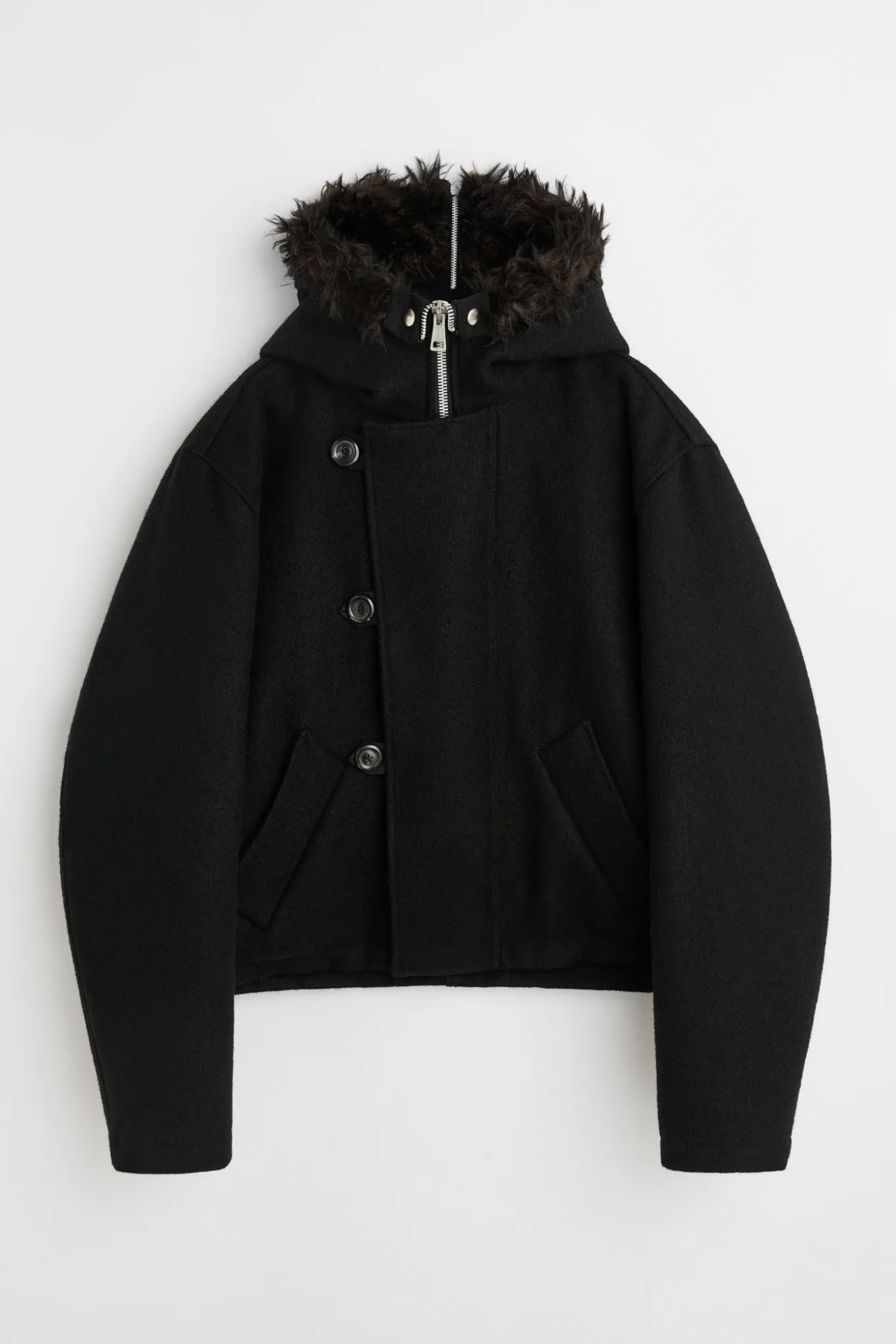 Classic Black Stamped Wool