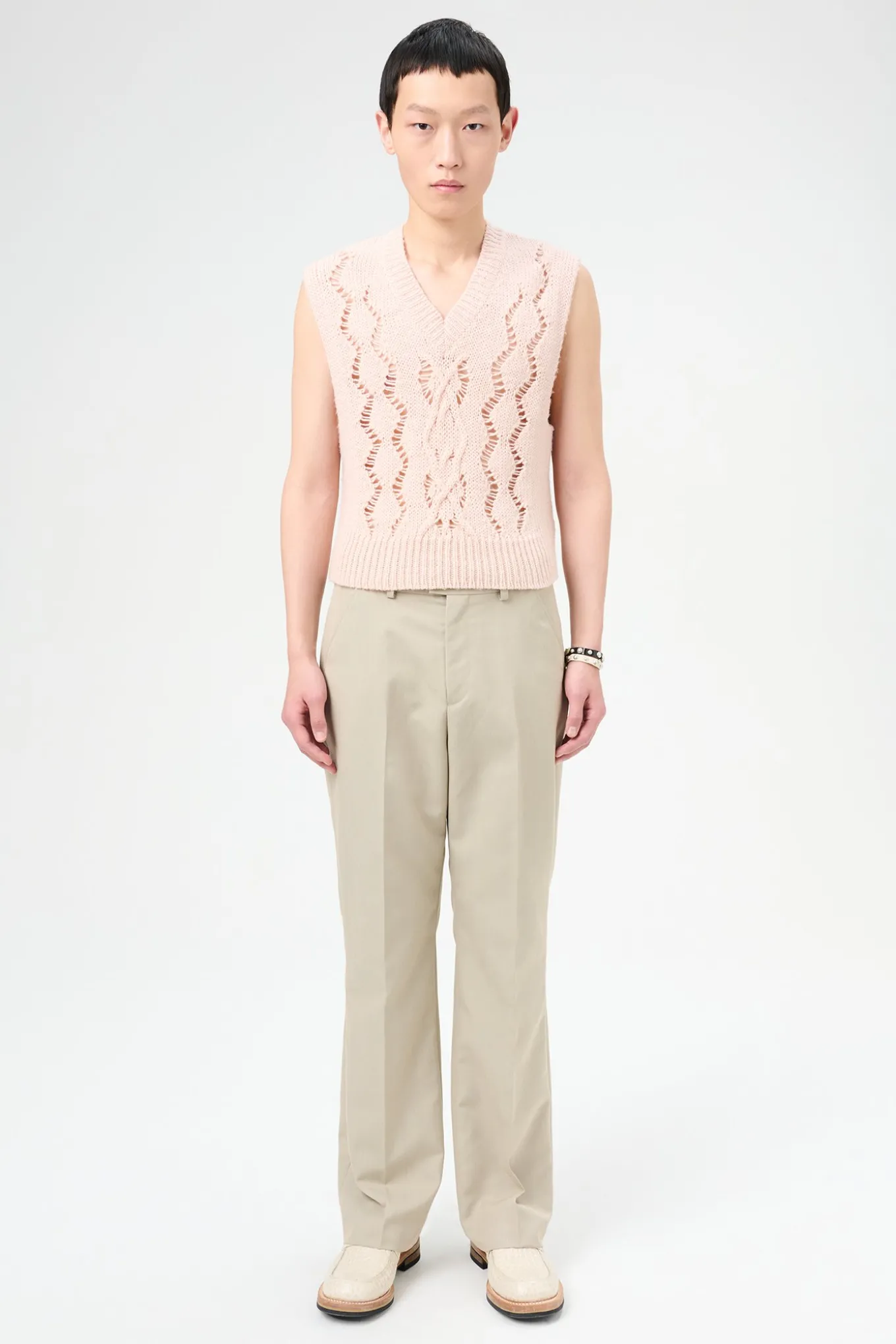 Delicate Pink Fisherman Wool