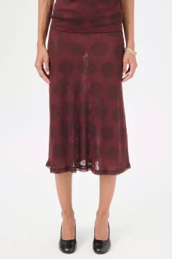 Dotted Pink Print Mesh