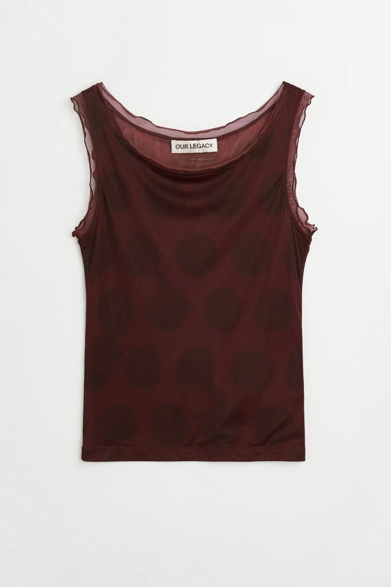 Dotted Pink Print Mesh