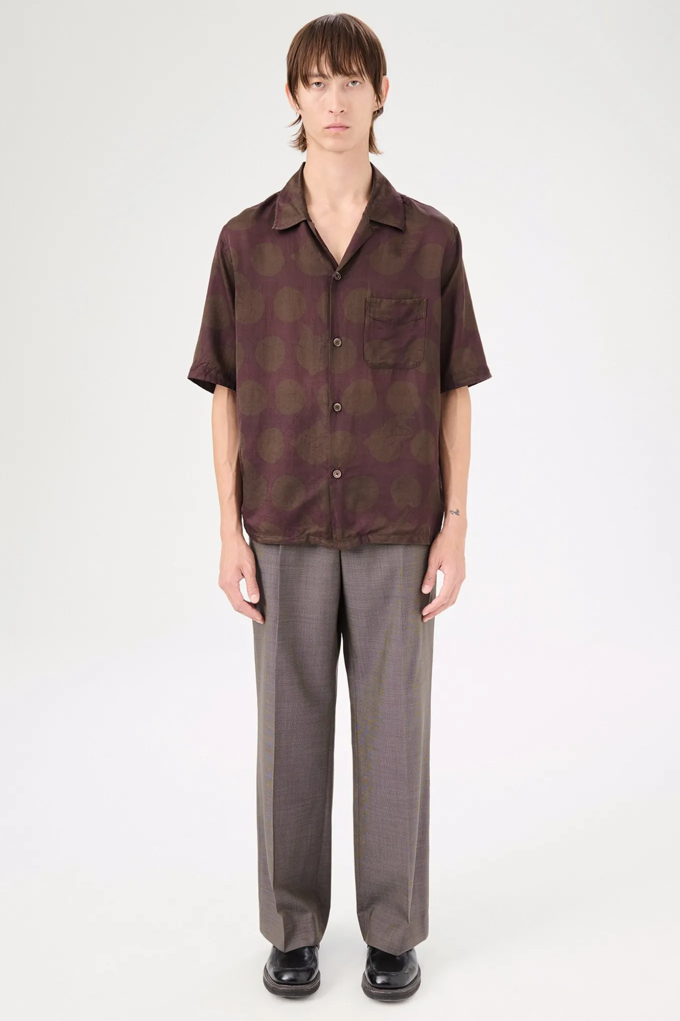 Dotted Print Cotton Silk