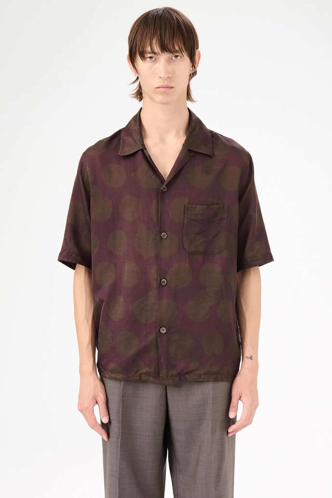 Dotted Print Cotton Silk