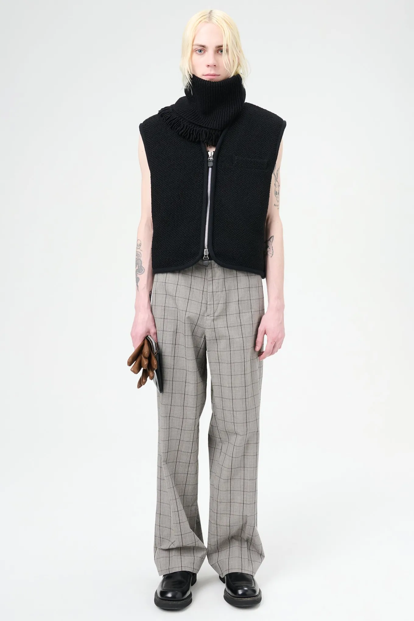Evening Black Boucle Wool