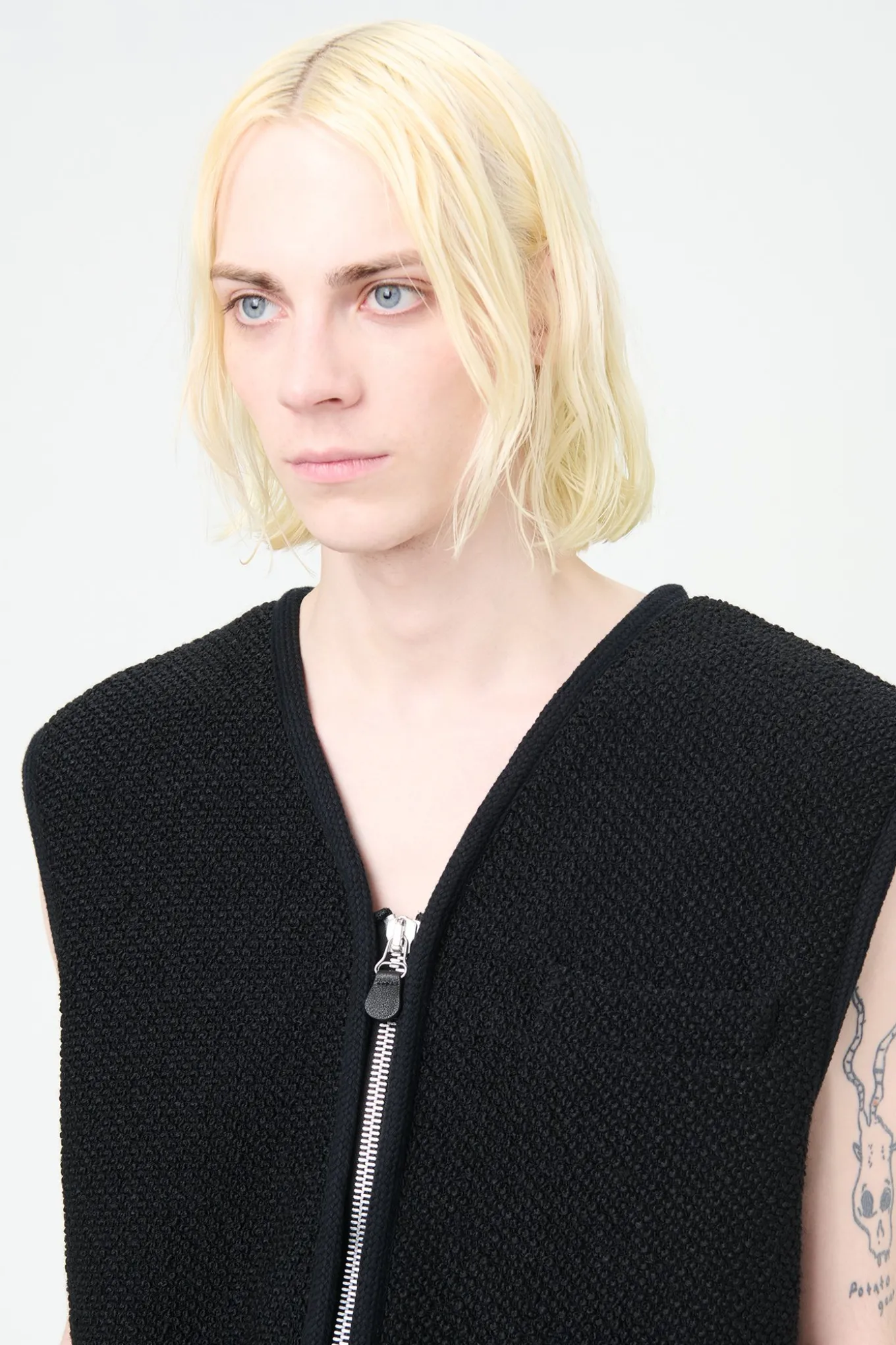 Evening Black Boucle Wool