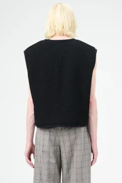 Evening Black Boucle Wool