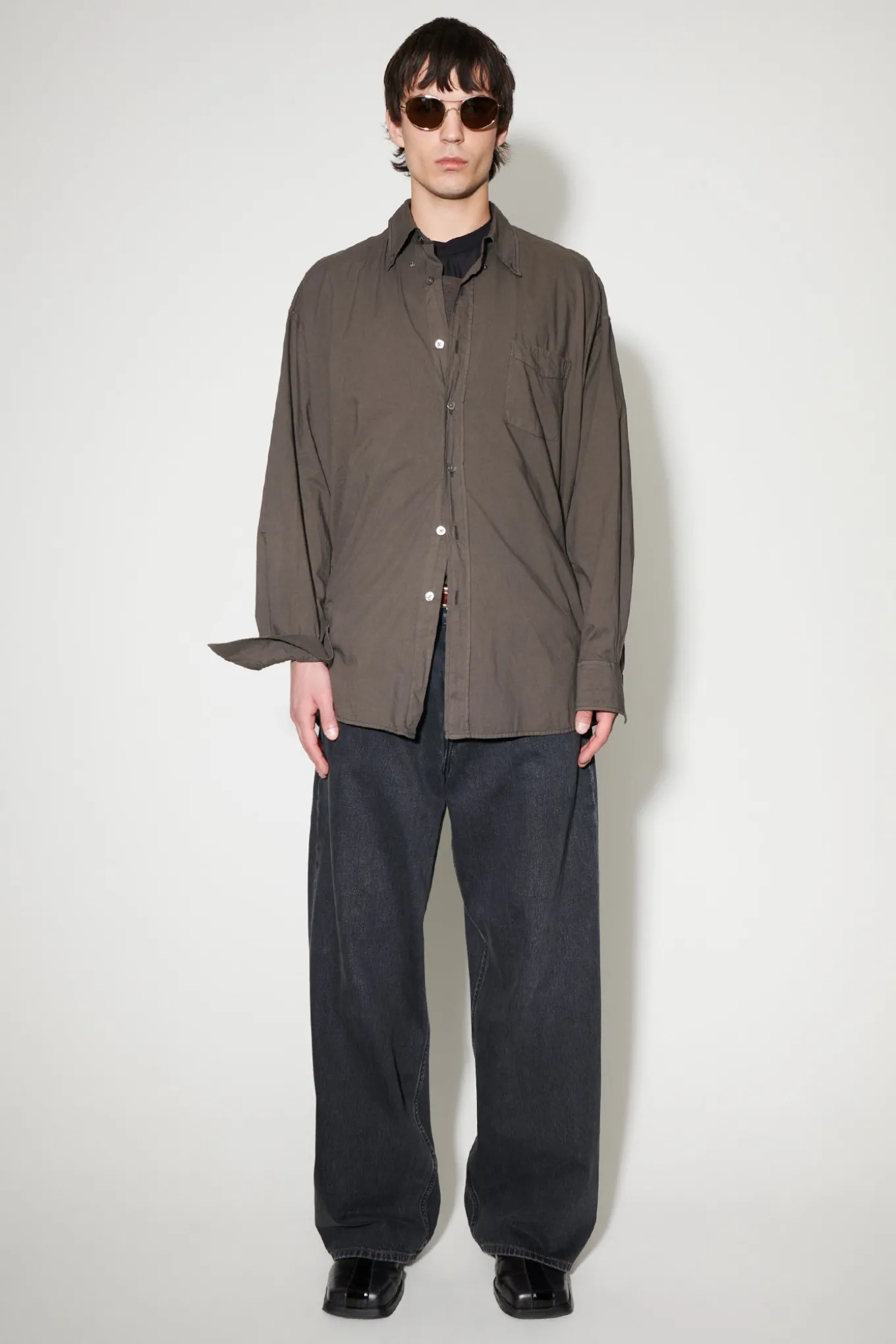 Faded Brown Cotton Voile