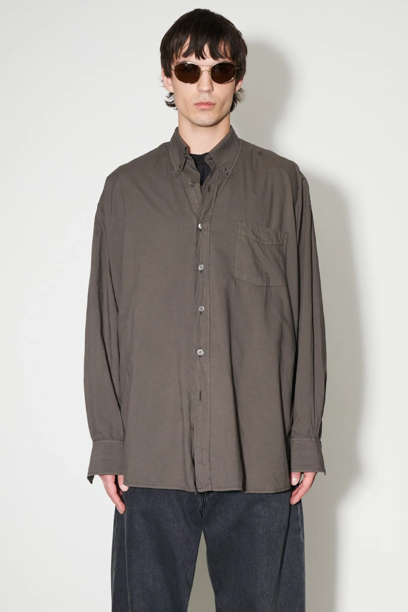 Faded Brown Cotton Voile