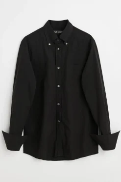 French Black Liquid Poplin