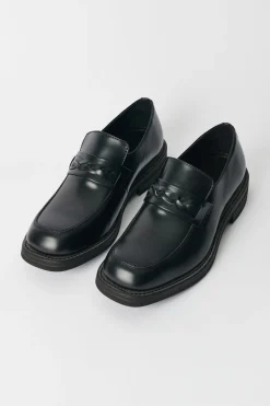 Glazed Black Leather