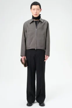 Grey Atom Check Wool