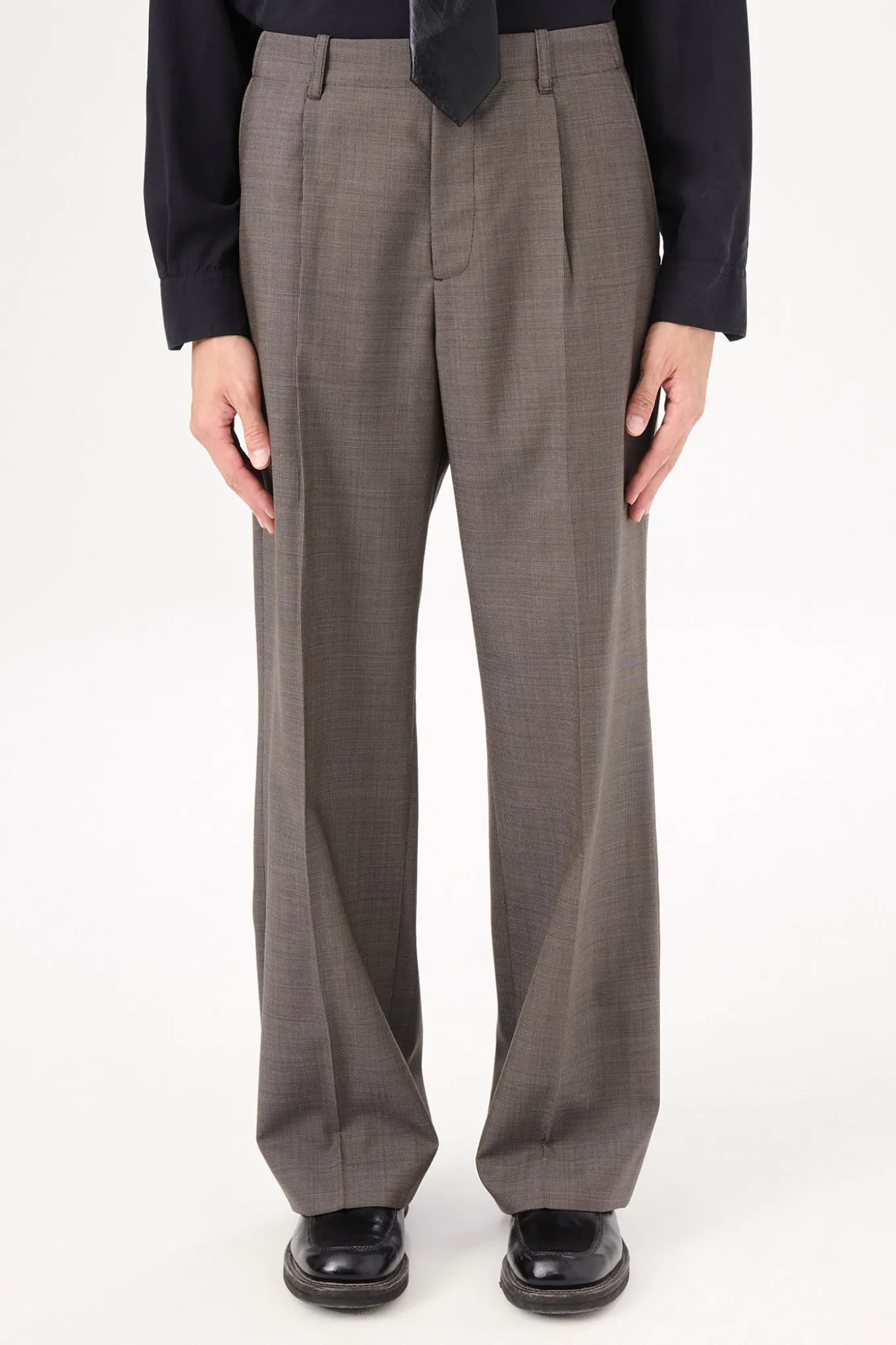 Grey Atom Check Wool