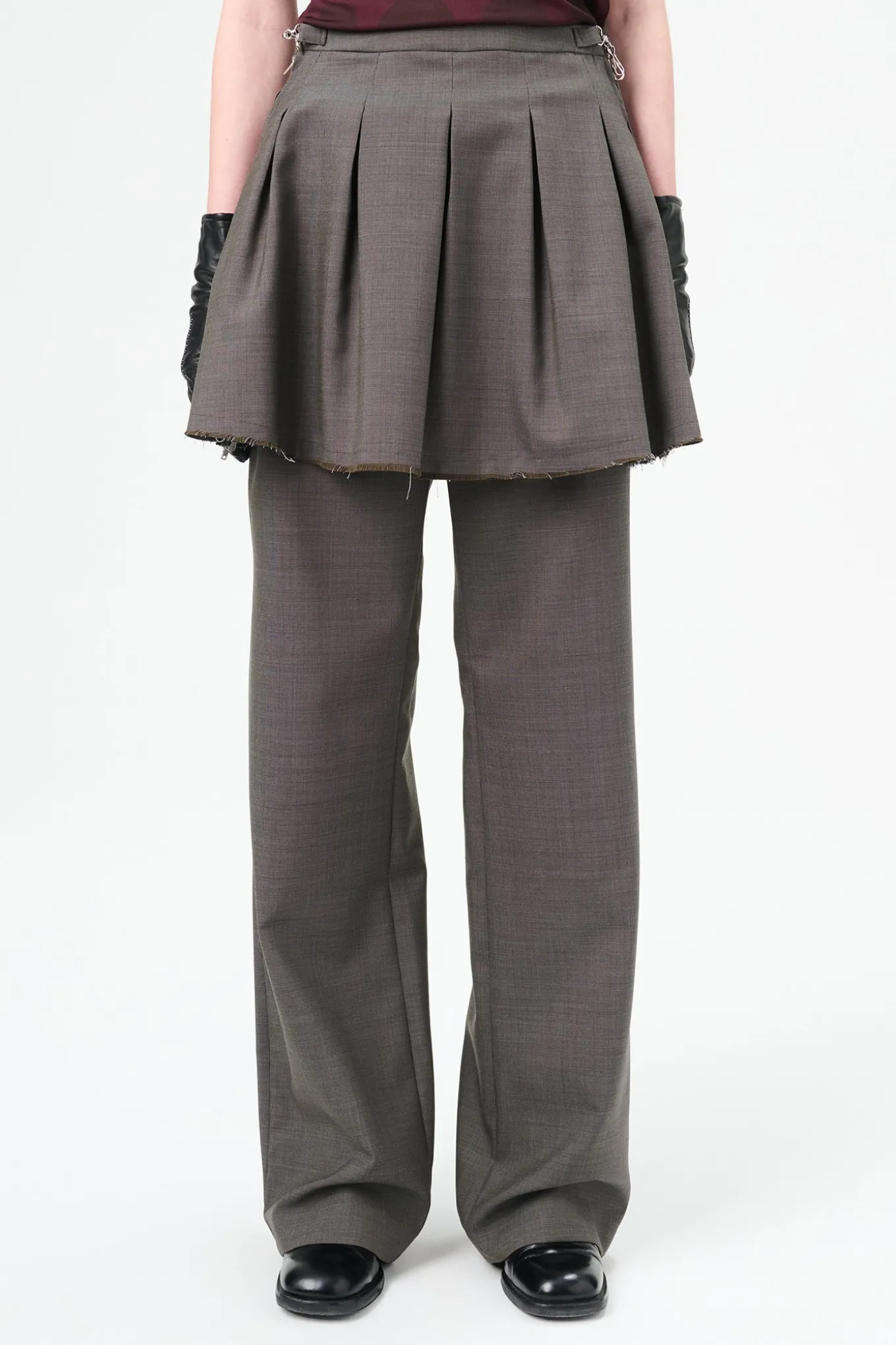 Grey Atom Check Wool