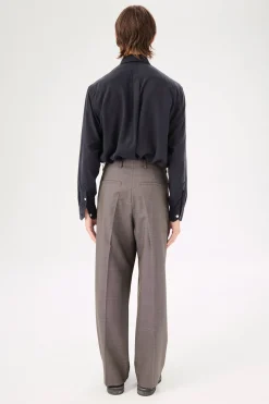 Grey Atom Check Wool