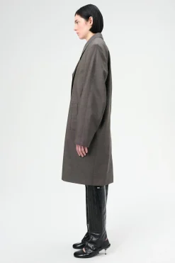 Grey Atom Check Wool