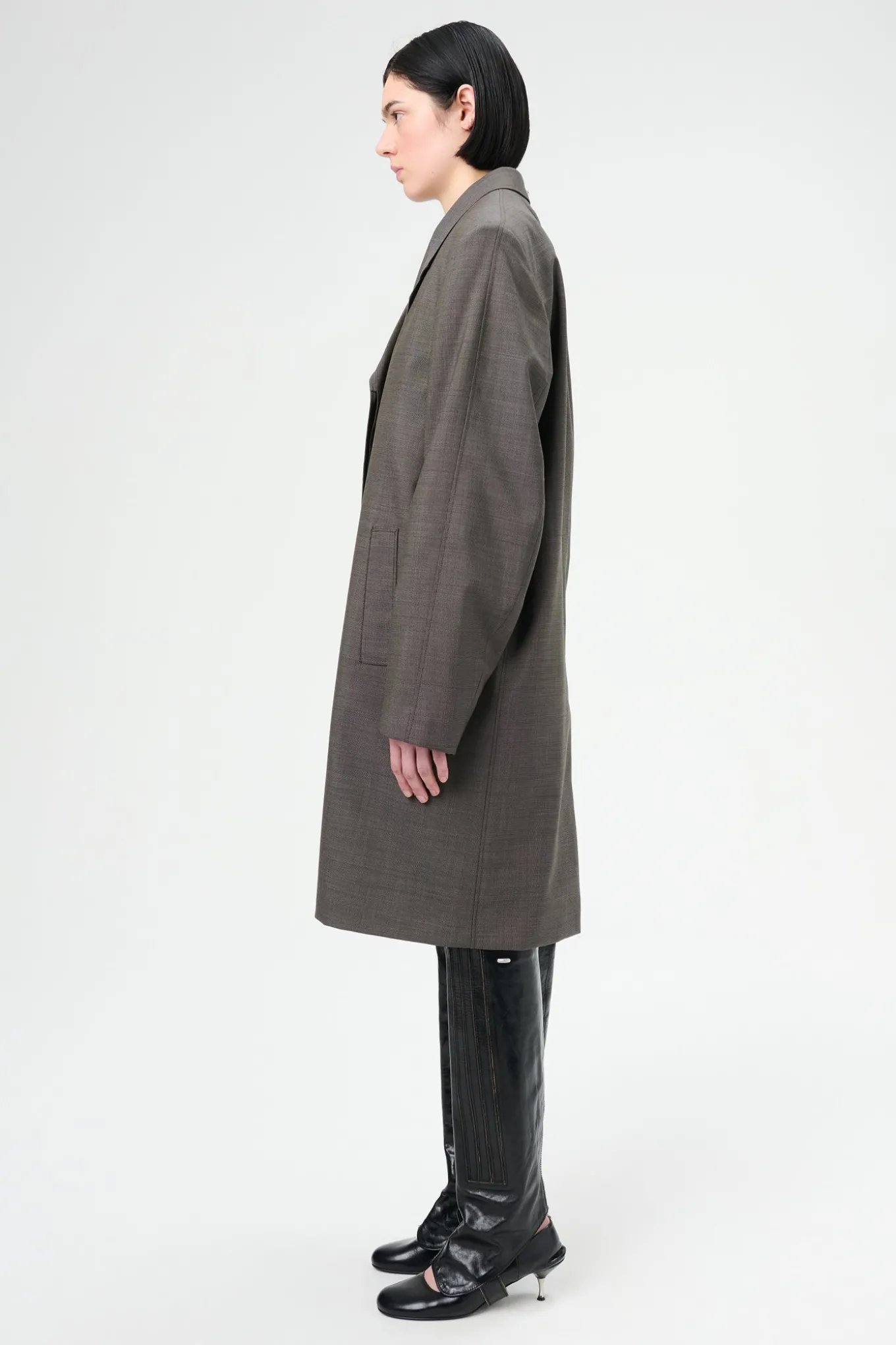 Grey Atom Check Wool