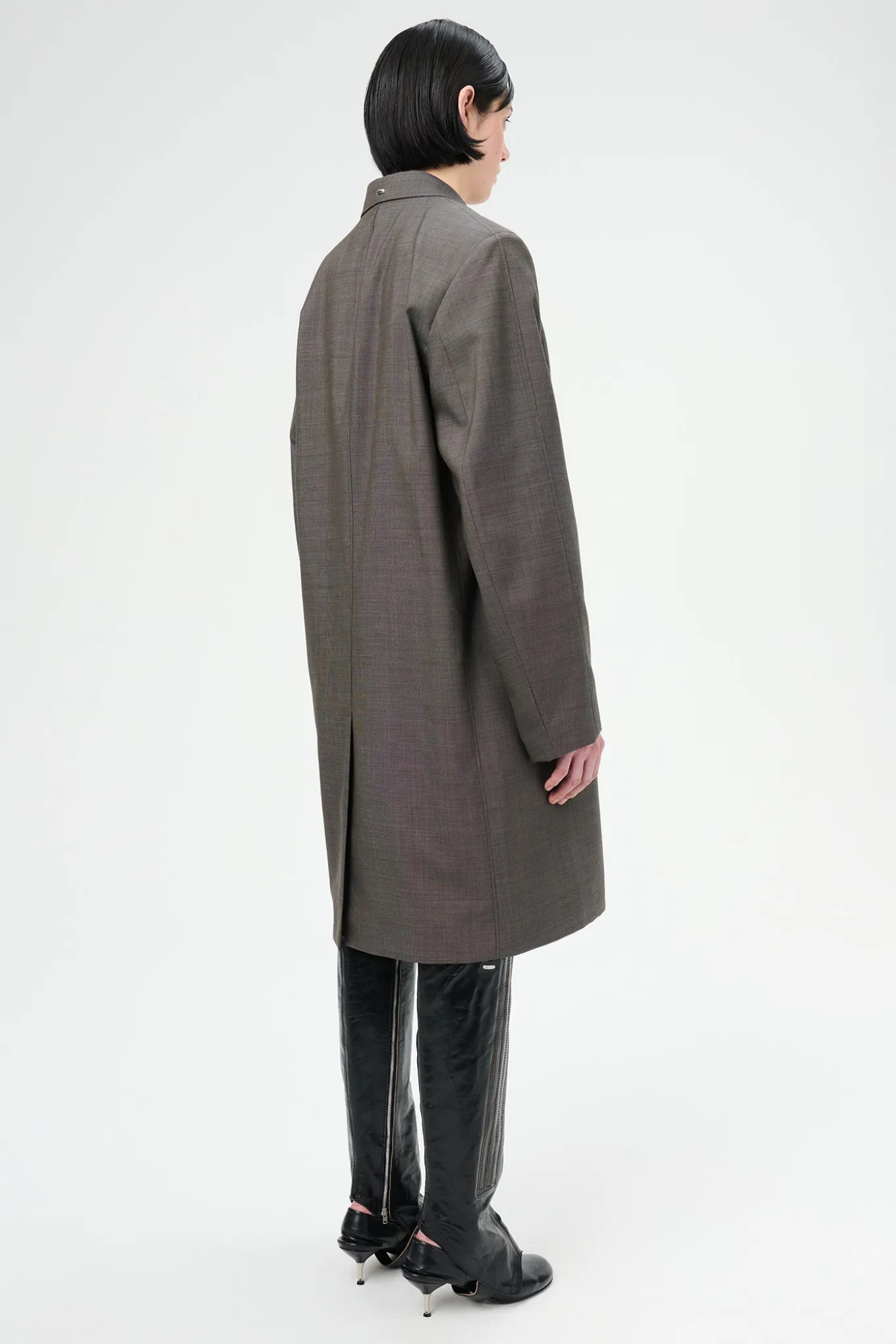 Grey Atom Check Wool