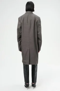 Grey Atom Check Wool