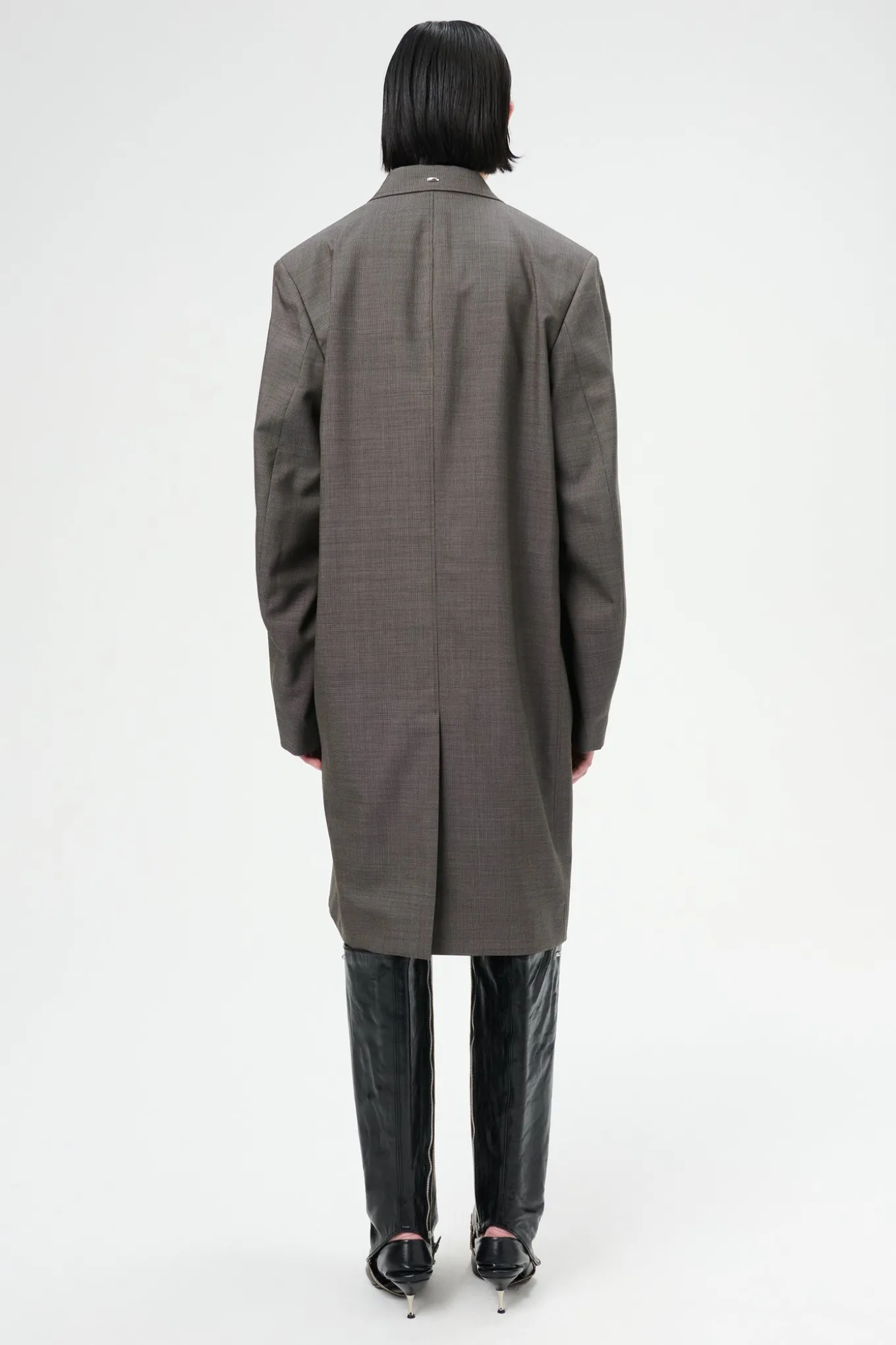Grey Atom Check Wool