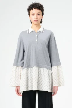 Grey Melange Check