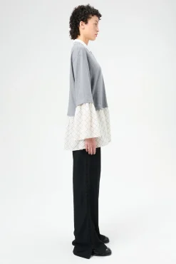 Grey Melange Check