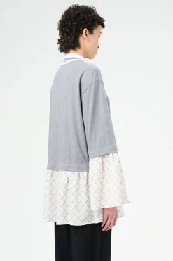Grey Melange Check
