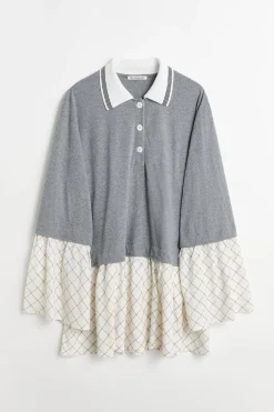 Grey Melange Check