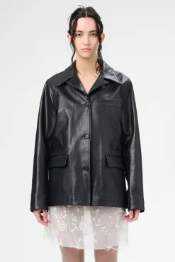 Heavy Grain Black Leather