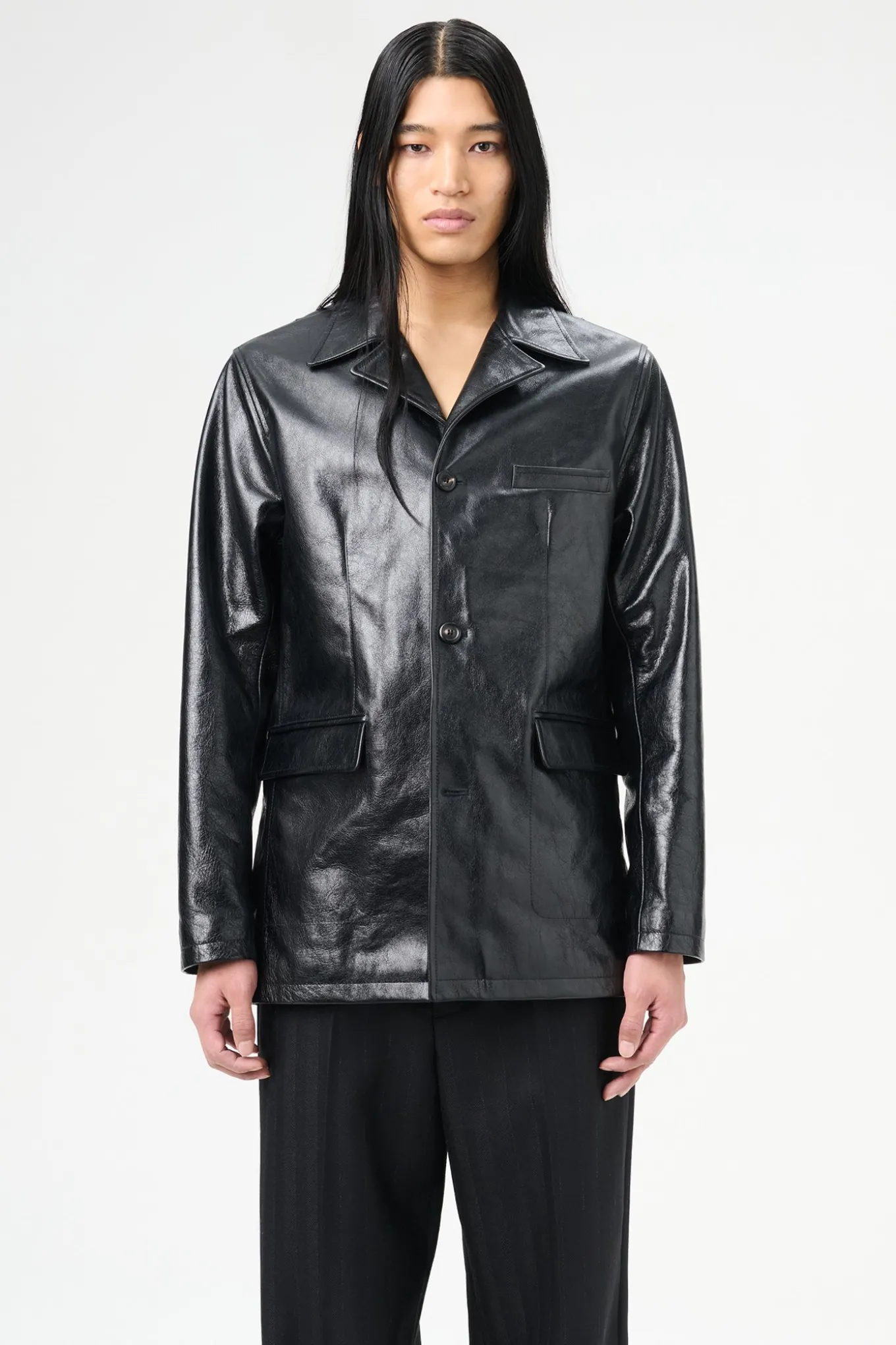 Heavy Grain Black Leather