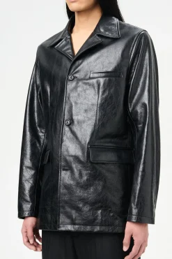 Heavy Grain Black Leather