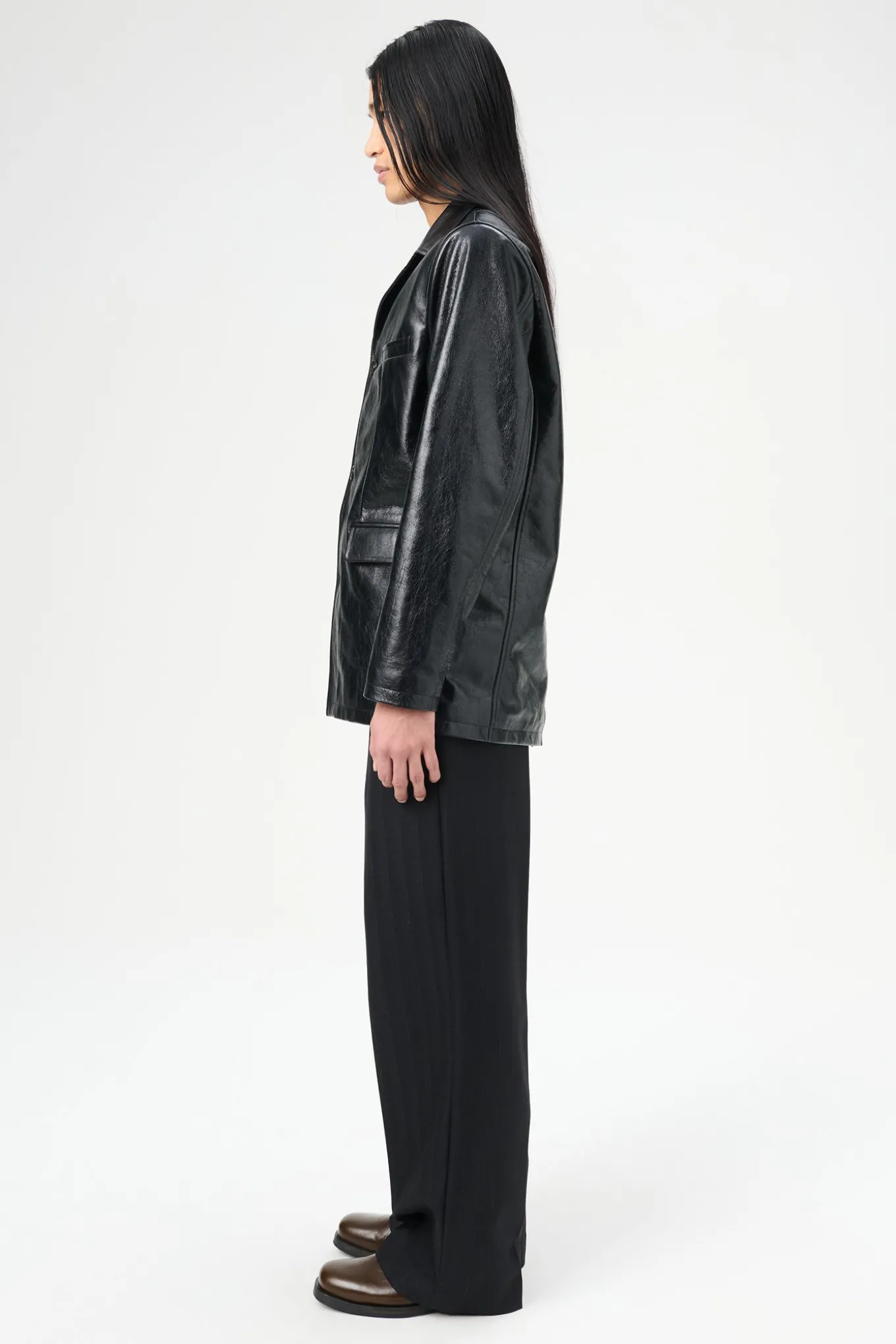 Heavy Grain Black Leather