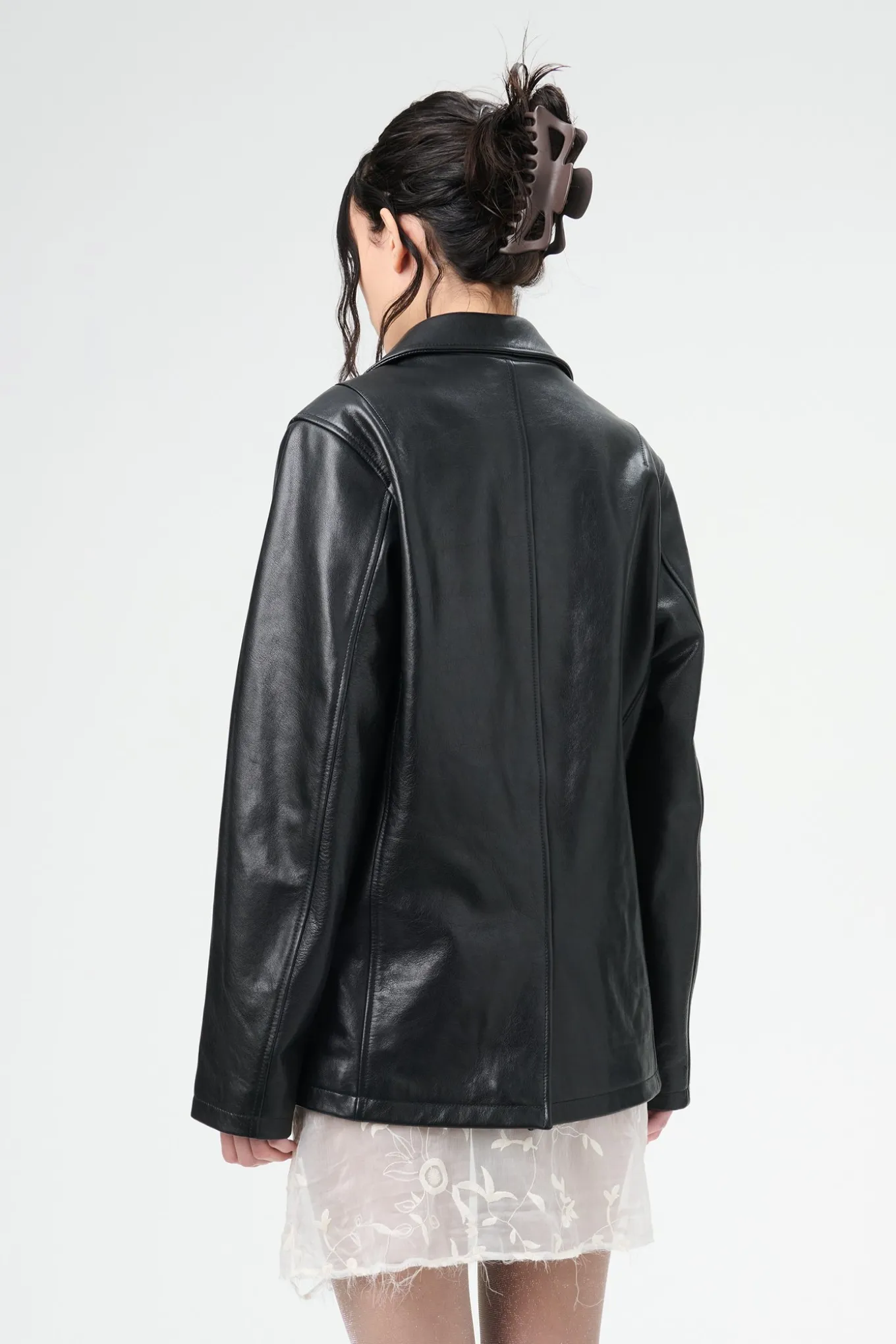 Heavy Grain Black Leather