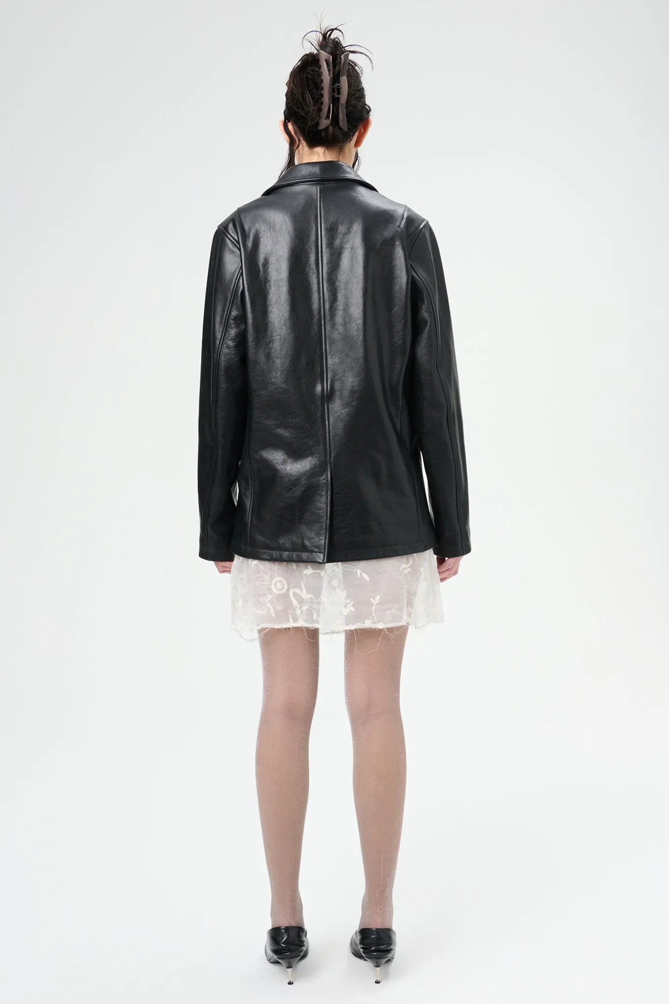 Heavy Grain Black Leather