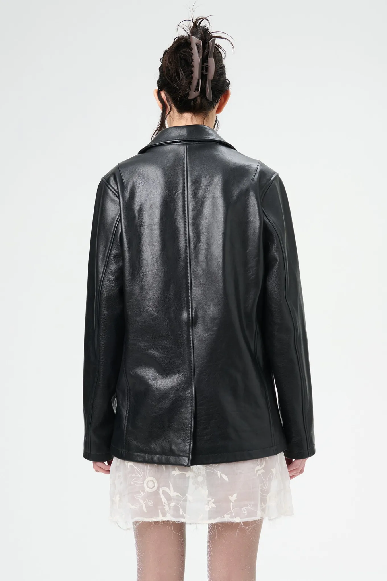 Heavy Grain Black Leather