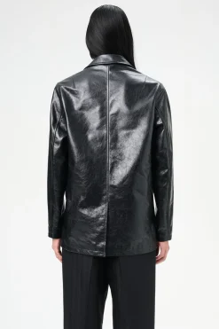 Heavy Grain Black Leather